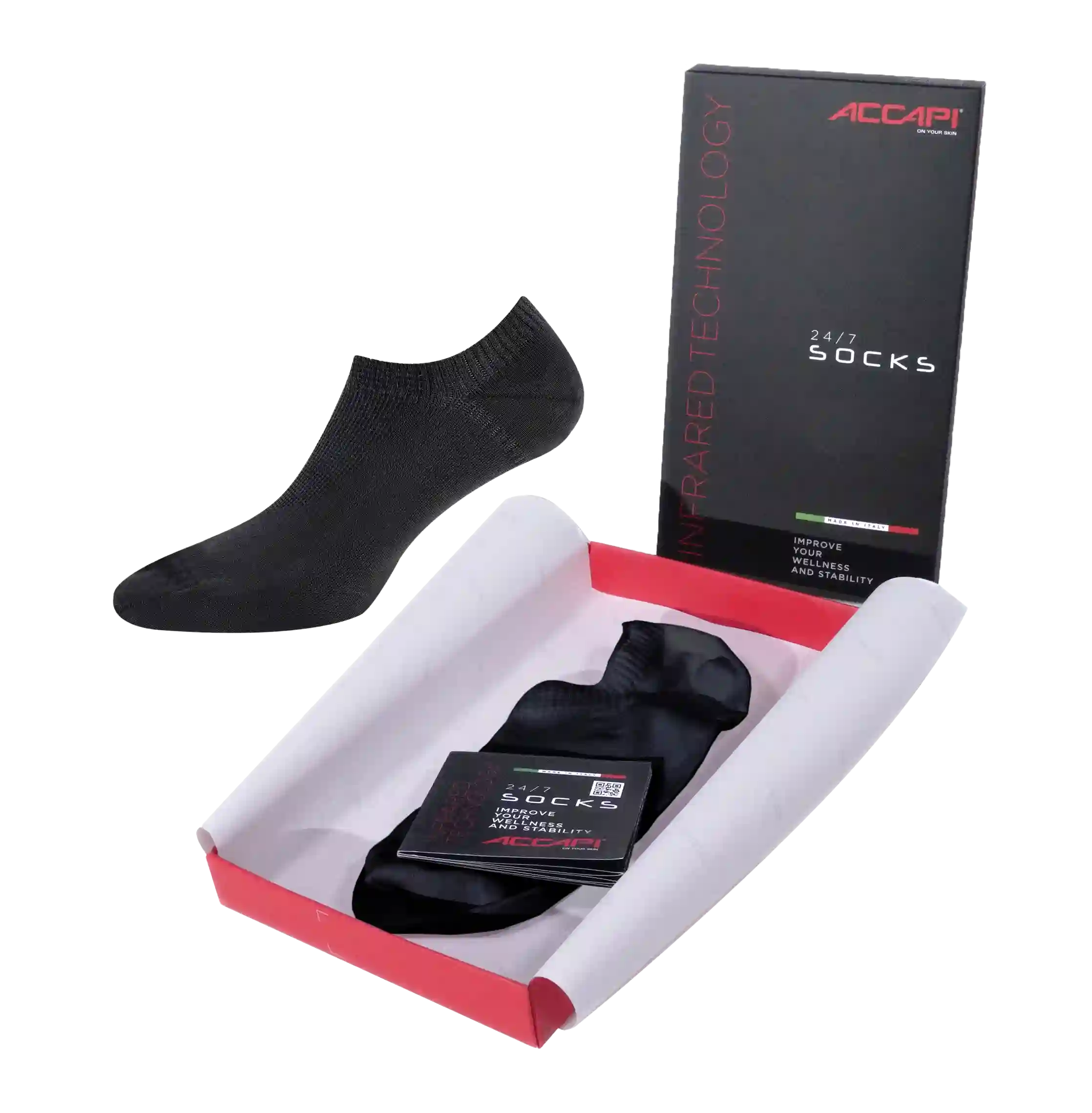 24/7 Socks Invisible 2 pairs - Black