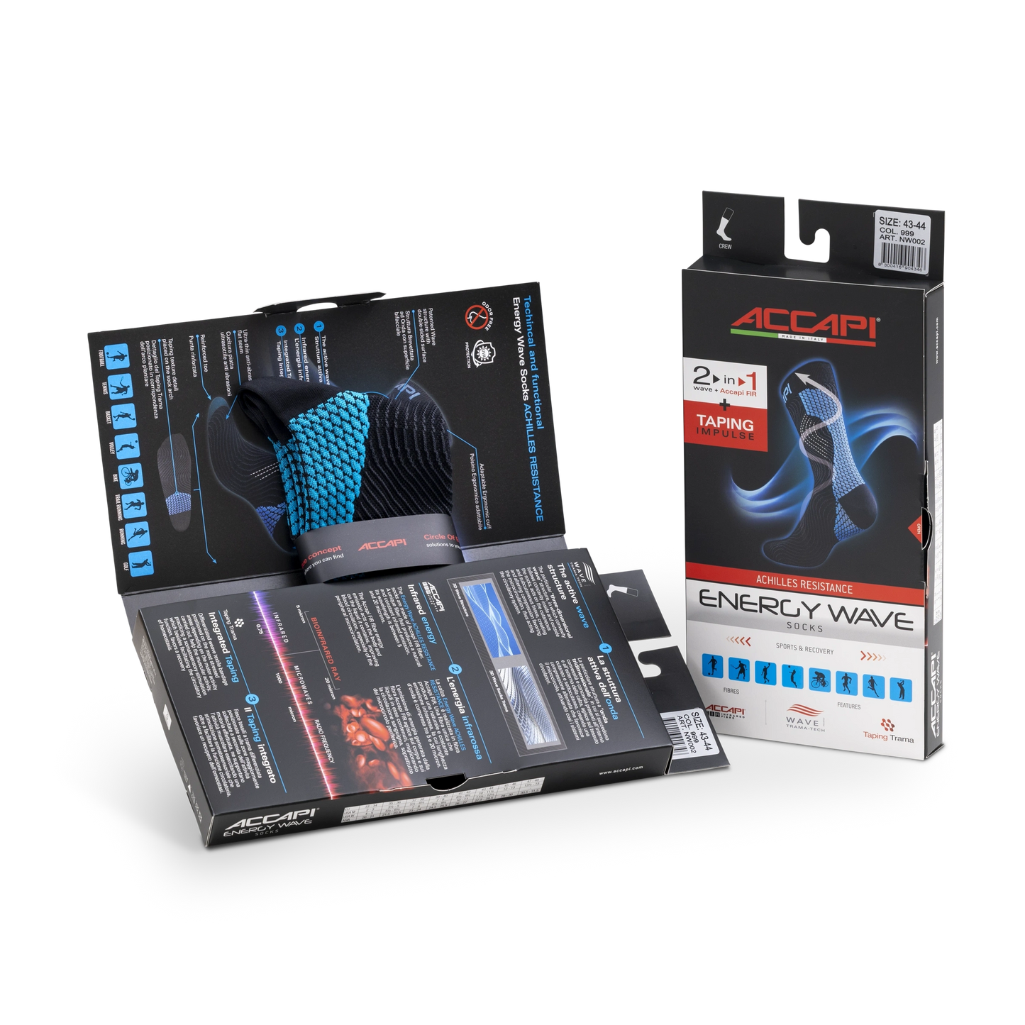 Calze ENERGY WAVE - Achilles Resistance - Black