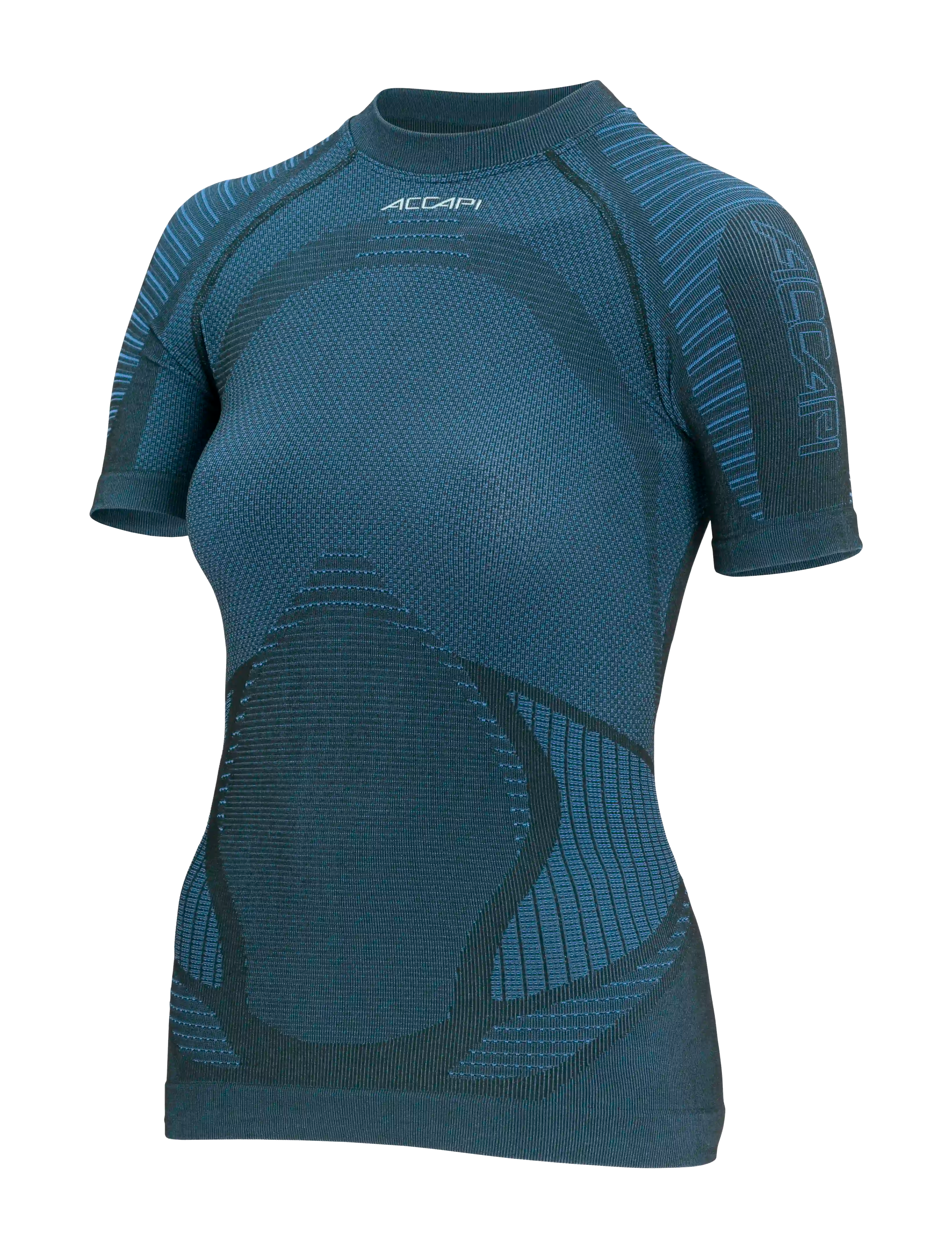 Women's Short Sleeve Shirt XPERIENCE - Black/Turquoise