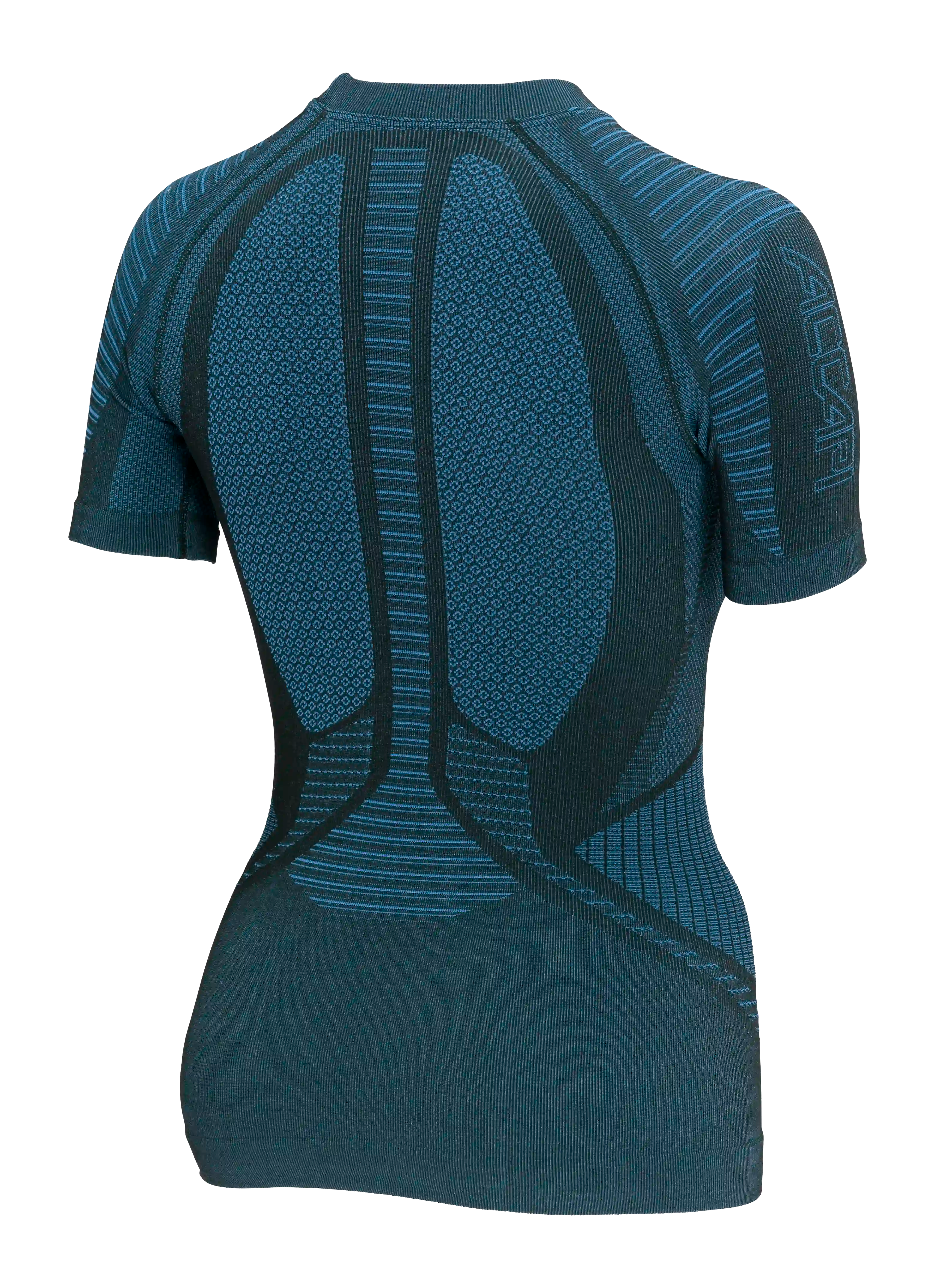 Women's Short Sleeve Shirt XPERIENCE - Black/Turquoise
