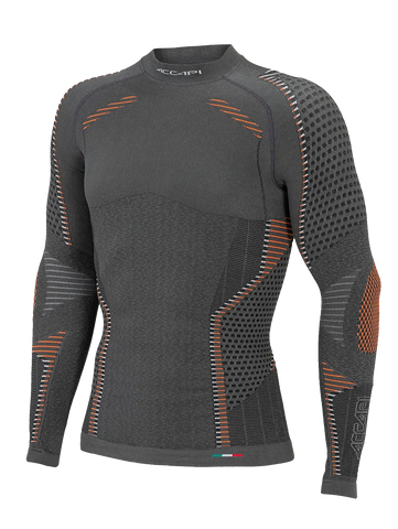 Men's Long Sleeve Shirt ERGORACING - Anthracite/Black