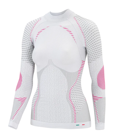 Women's Long Sleeve Shirt ERGORACING White/Silver