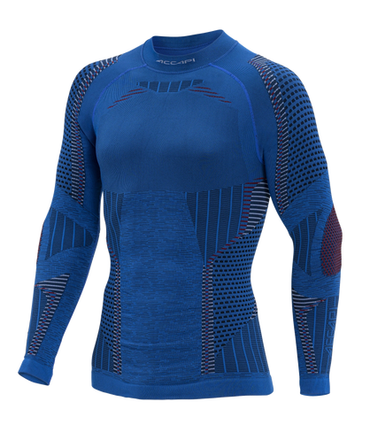 Men's Long Sleeve Shirt ERGORACING - Royal/Red