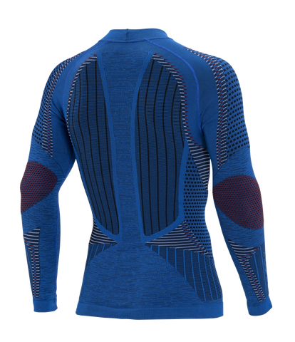 Men's Long Sleeve Shirt ERGORACING - Royal/Red - Hover