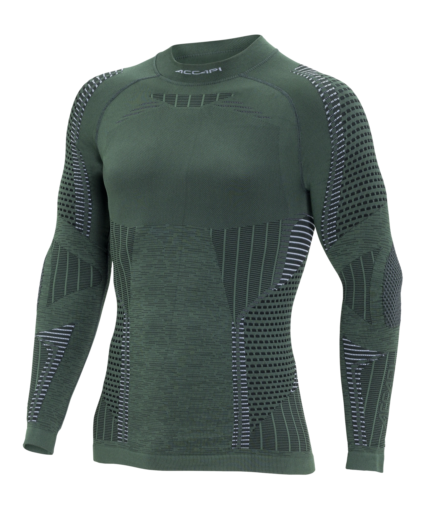 Men's Long Sleeve Shirt ERGORACING - Dark Green/Anthracite