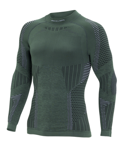 Men's Long Sleeve Shirt ERGORACING - Dark Green/Anthracite
