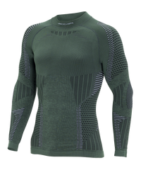 Men's Long Sleeve Shirt ERGORACING - Dark Green/Anthracite