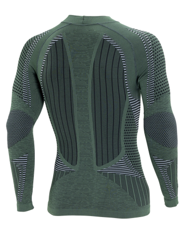 Men's Long Sleeve Shirt ERGORACING - Dark Green/Anthracite - Hover