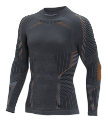 Men's Long Sleeve Shirt ERGORACING - Anthracite/Orange