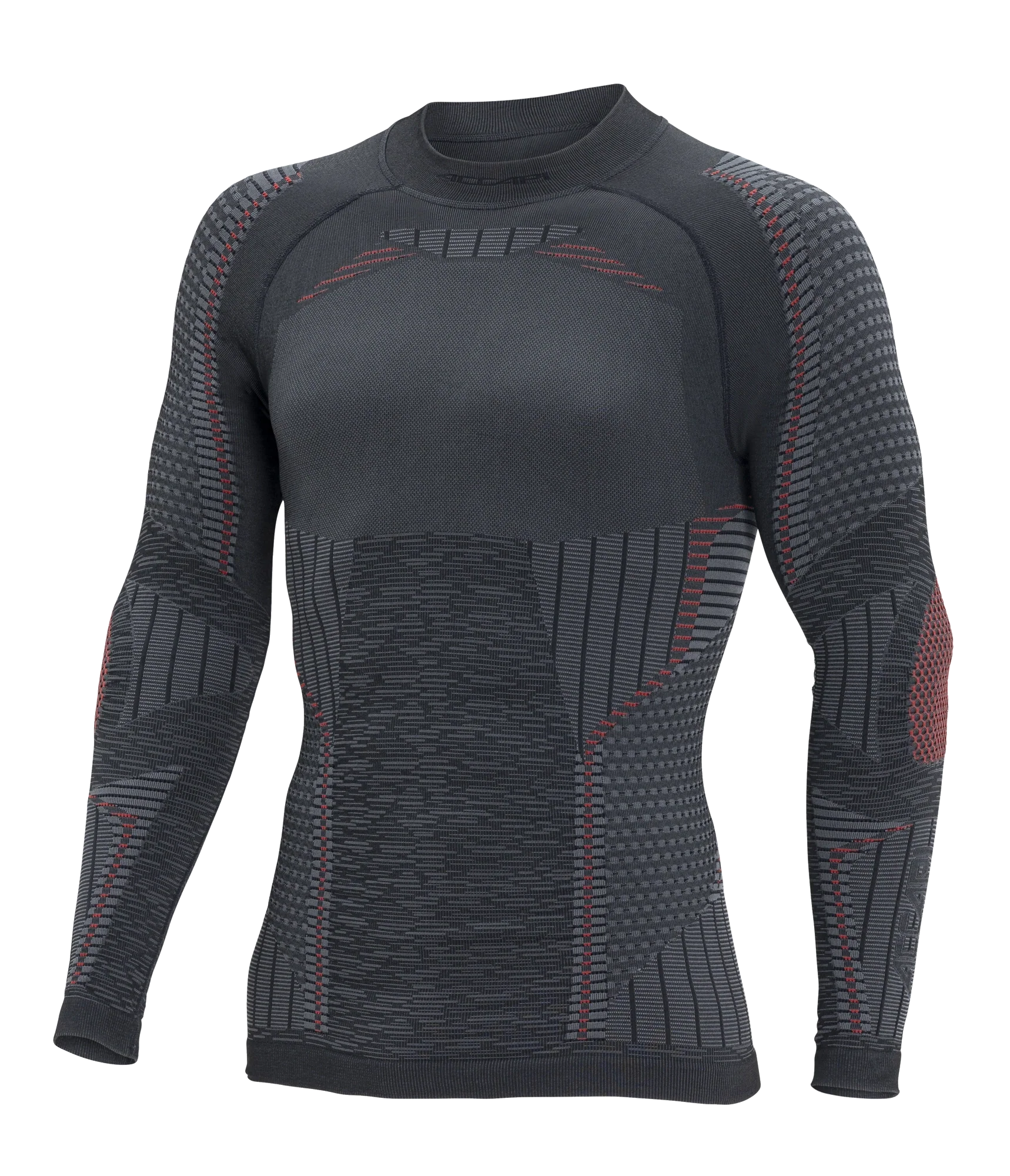 Maglia Maniche Lunghe Uomo ERGORACING - Nero/Rosso