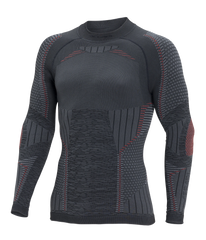 Men's Long Sleeve Shirt ERGORACING - Black/Red