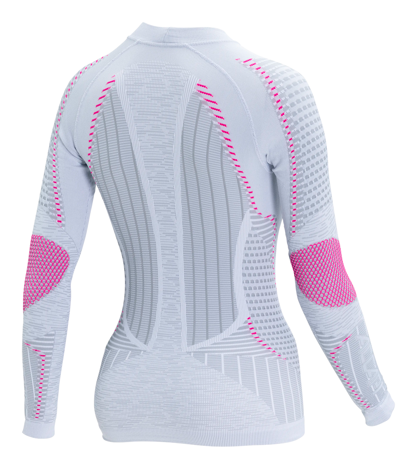 Women's Long Sleeve Shirt ERGORACING  - Silver/Fuxia