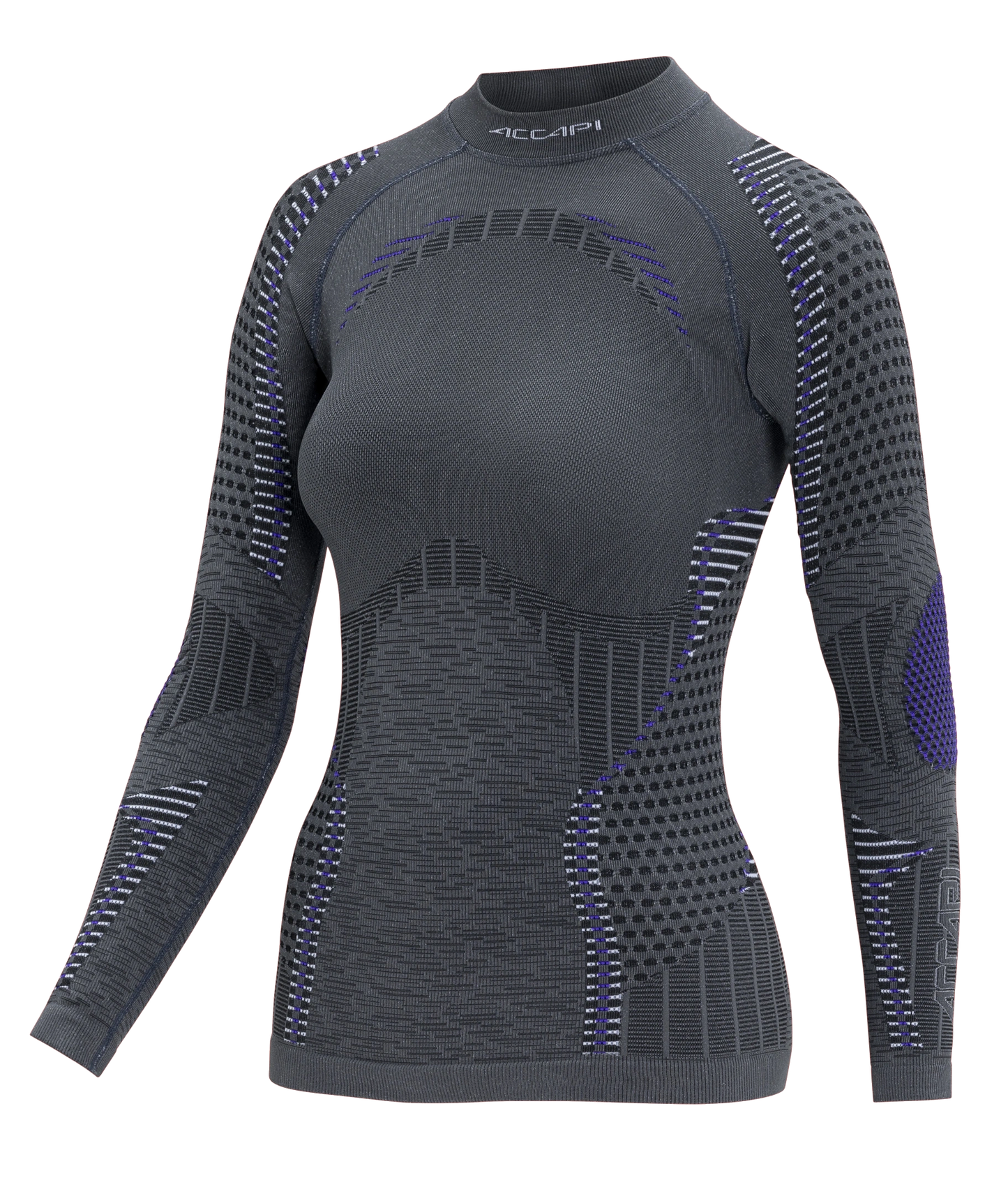 Women's Long Sleeve Shirt ERGORACING  - Anthracite/Purple