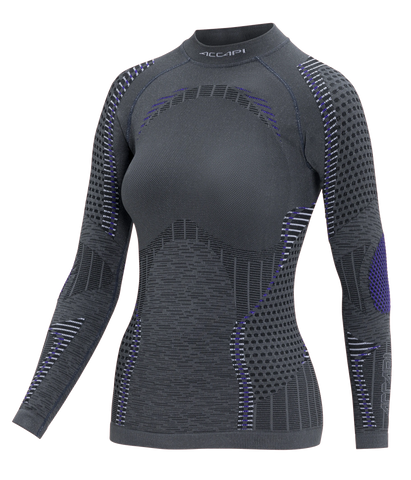 Women's Long Sleeve Shirt ERGORACING  - Anthracite/Purple