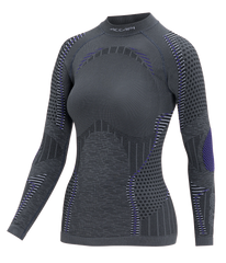 Women's Long Sleeve Shirt ERGORACING  - Anthracite/Purple
