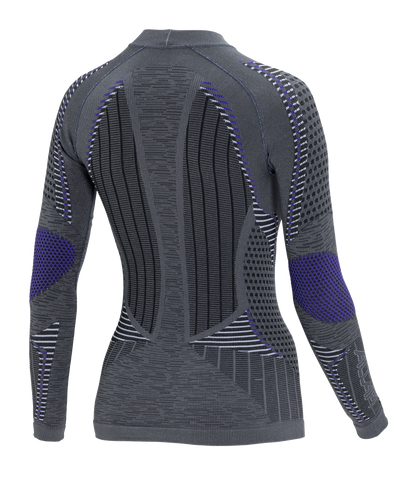 Women's Long Sleeve Shirt ERGORACING  - Anthracite/Purple - Hover