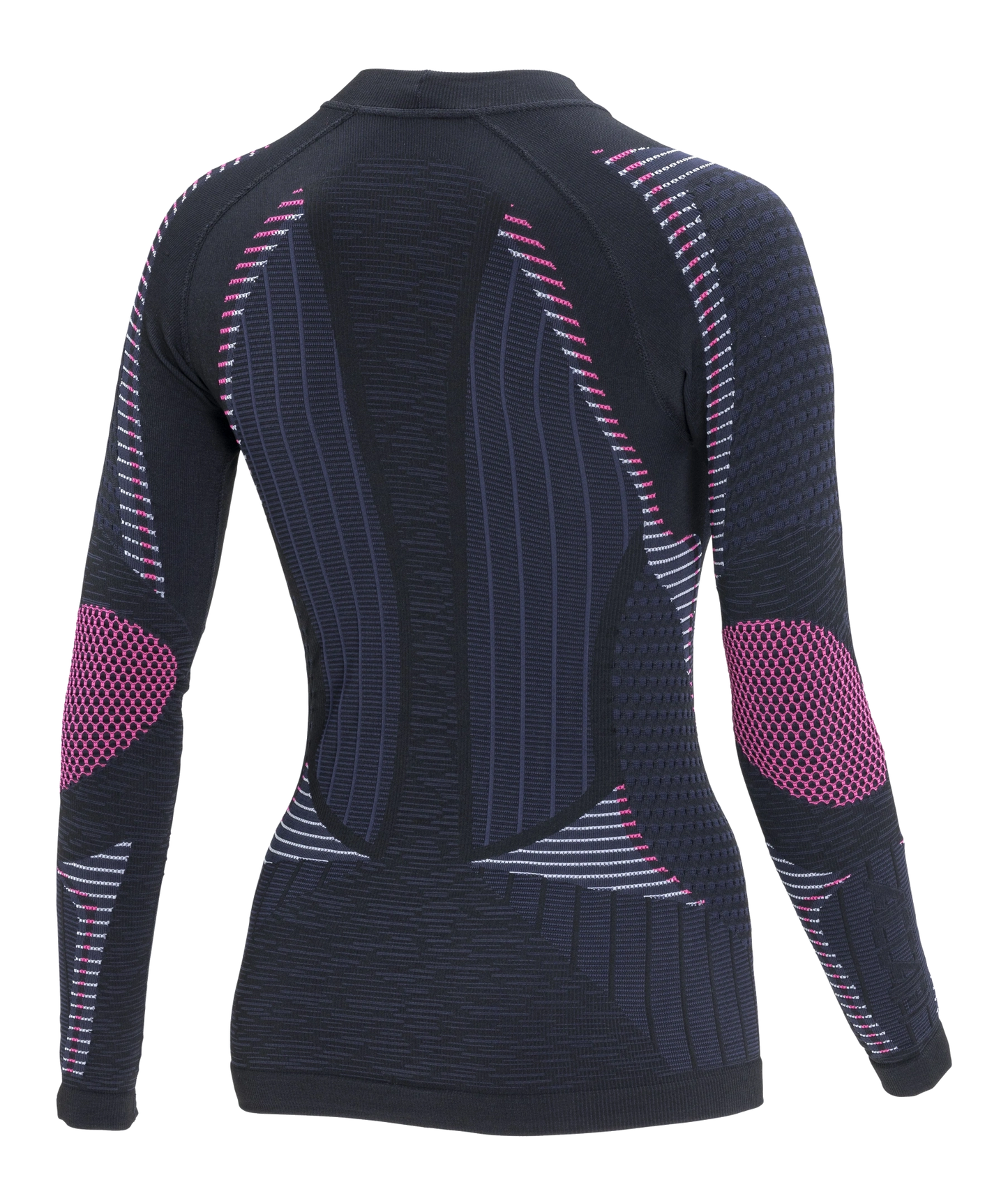 Women's Long Sleeve Shirt ERGORACING  - Black/Fuxia Fluo
