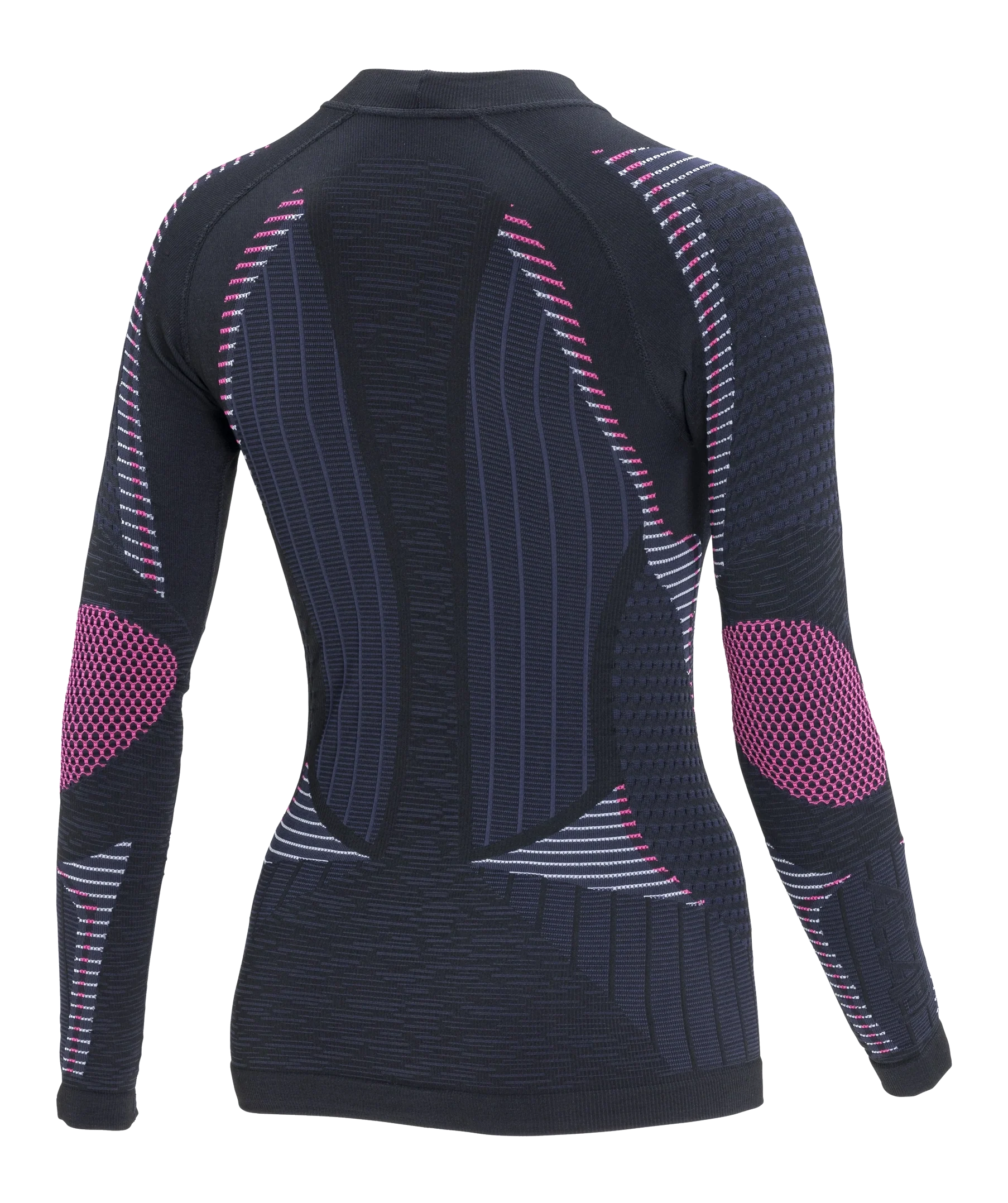 Damen Langarmshirt ERGORACING - Black/Fuxia