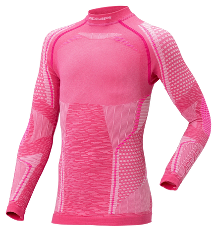 Junior Long Sleeve Shirt ERGORACING - Pink/Fuxia
