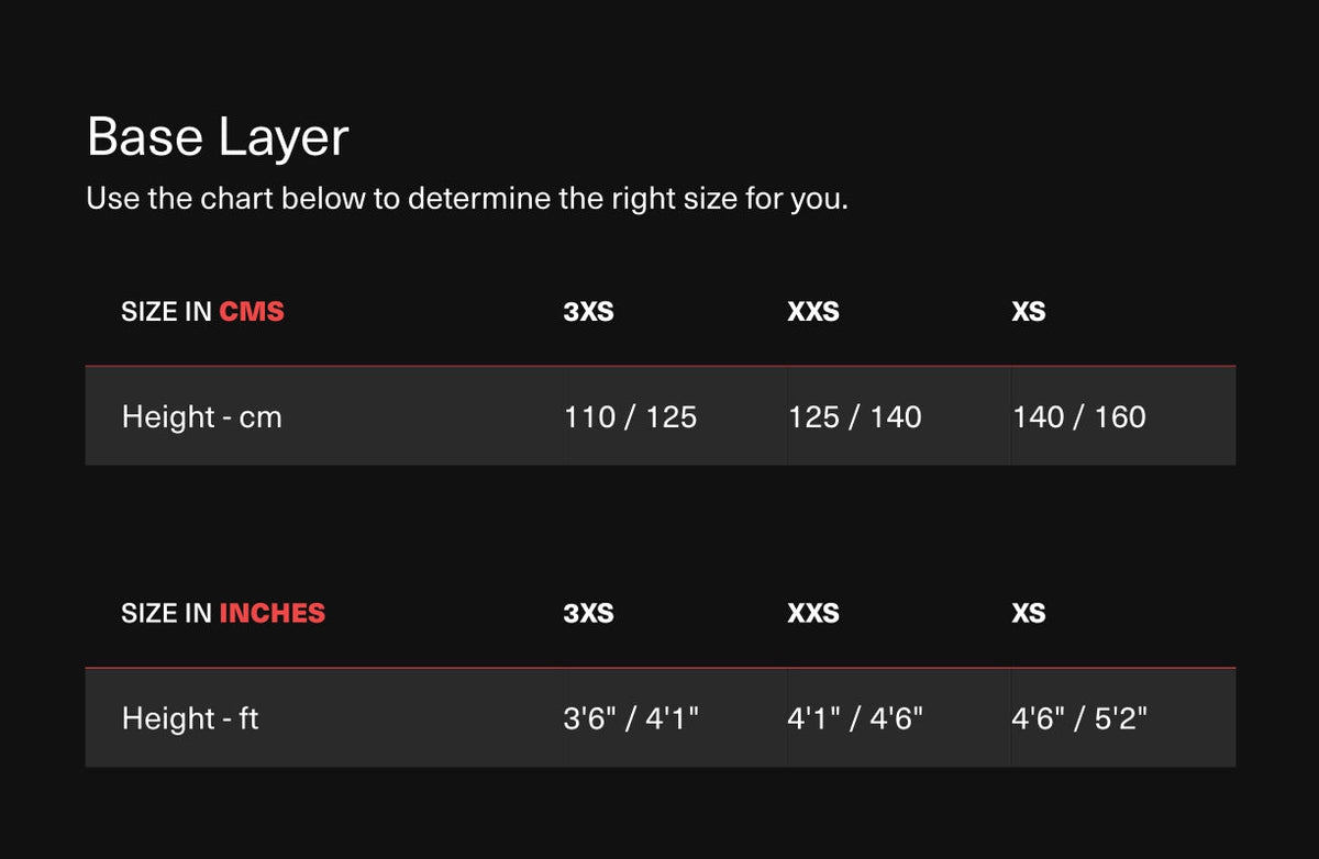 Size Chart 1