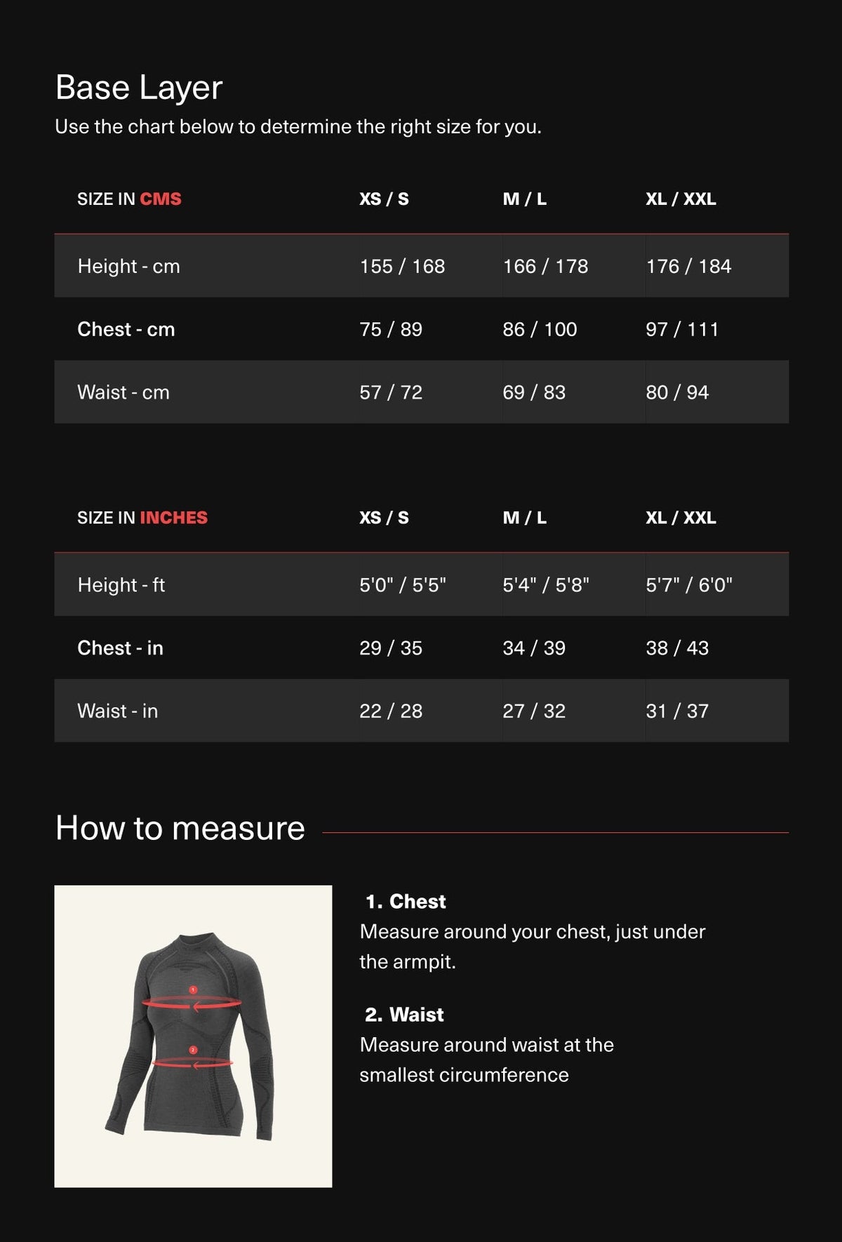 Size Chart 1