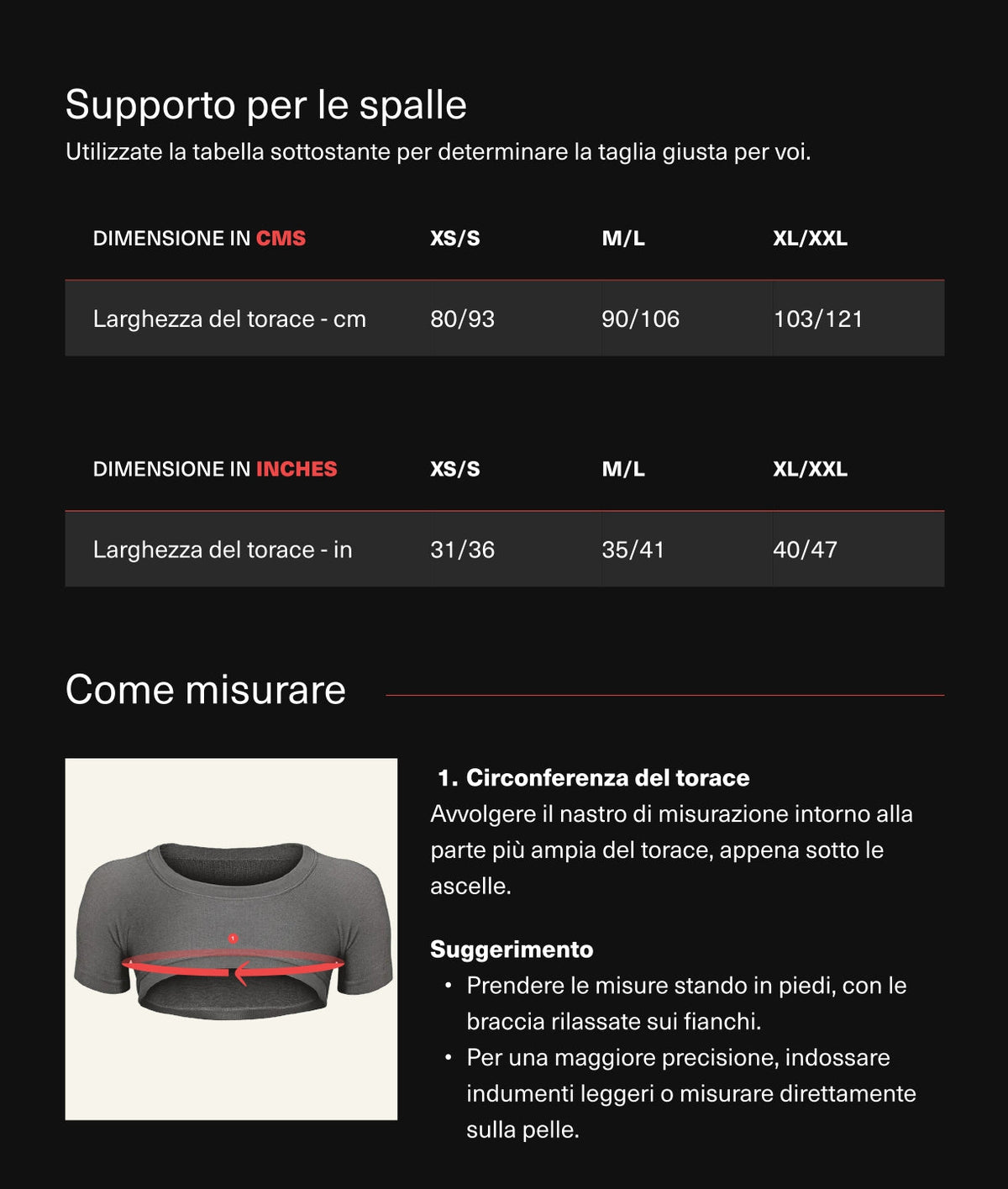 Tabella Taglie 2