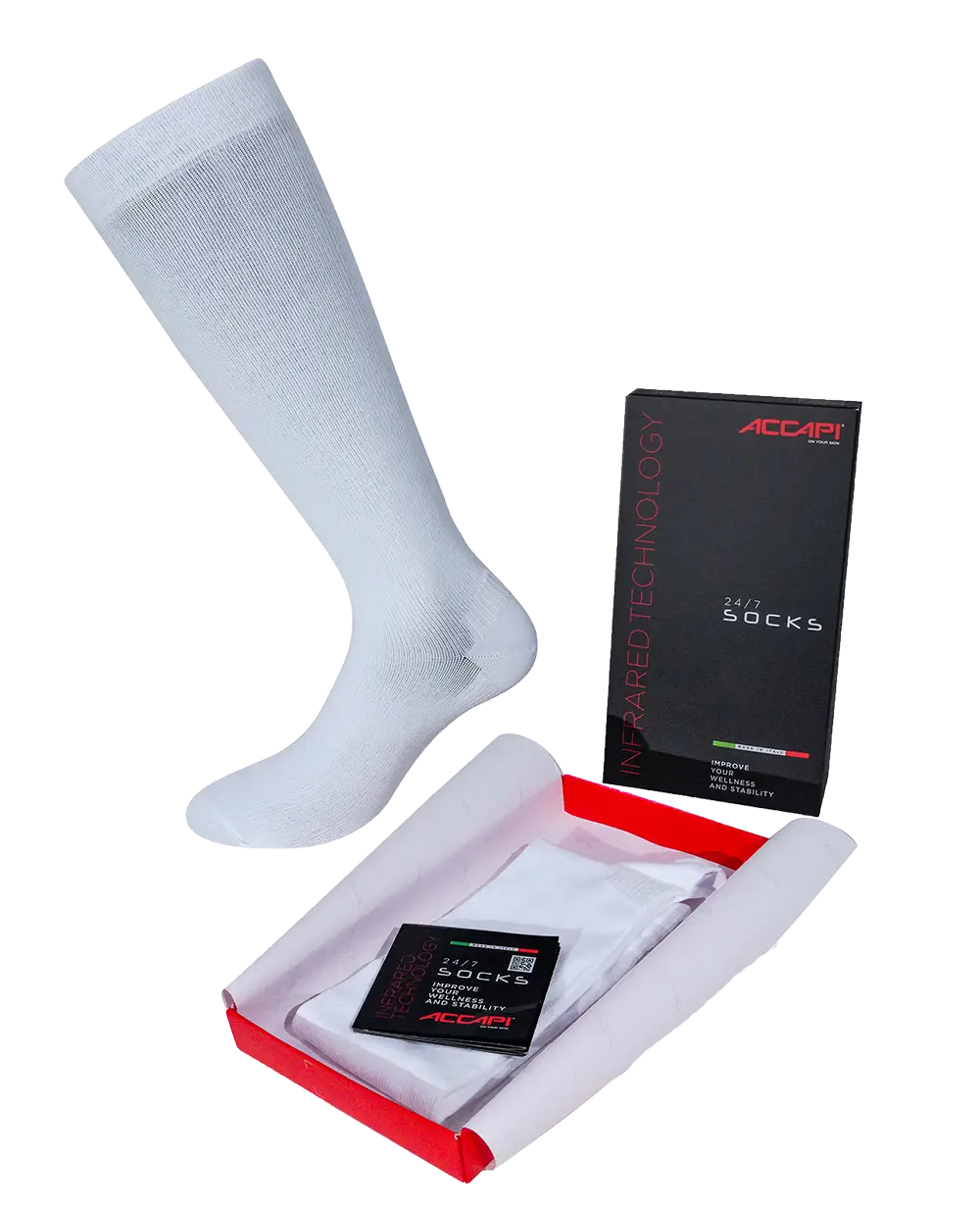 24/7 Socks Knee - White