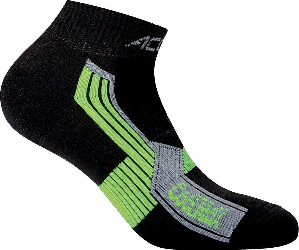 Hiking Socks Ankle - Black/Green Fluo