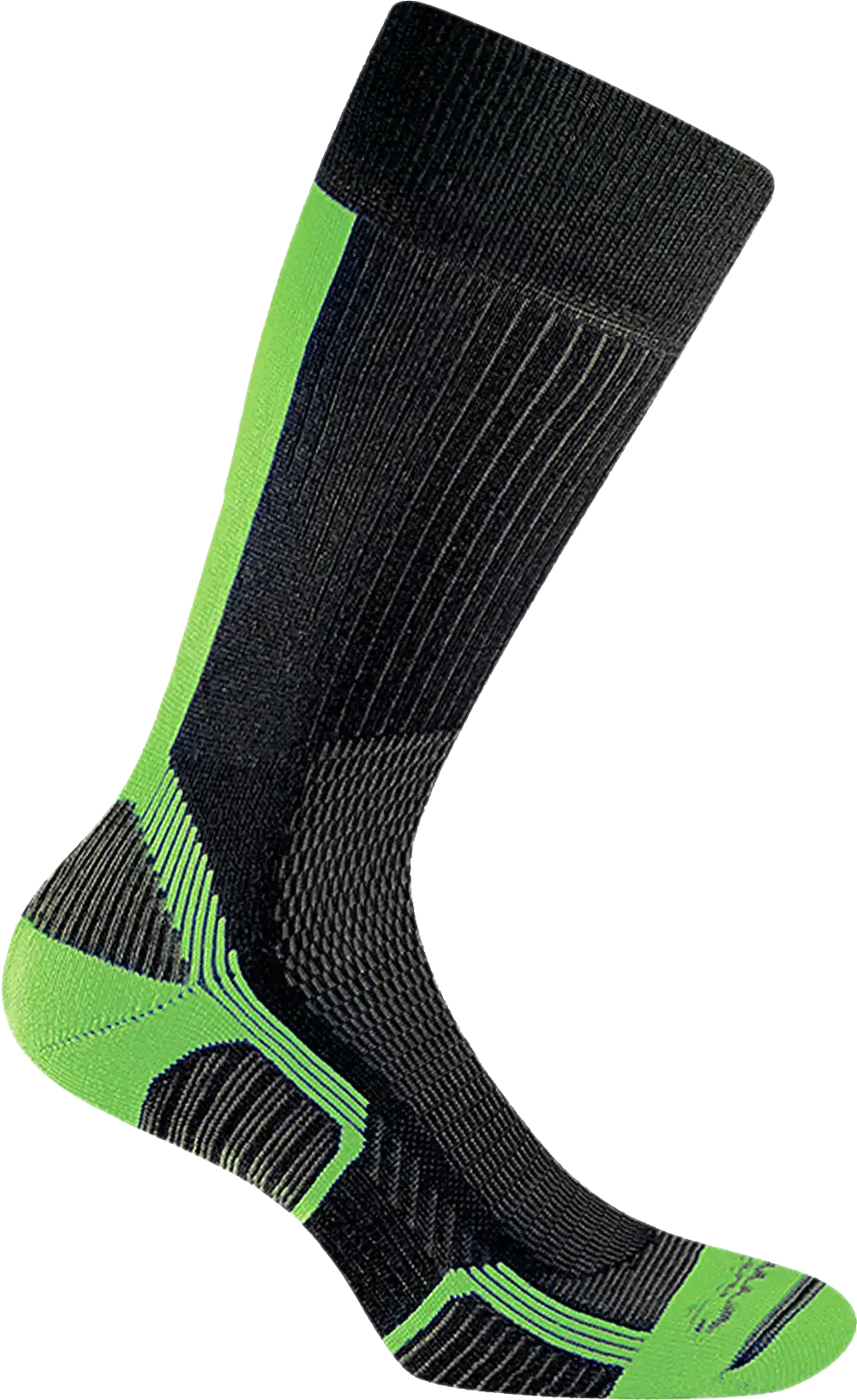 Calze Trekking Touch Crew - Black/Lime