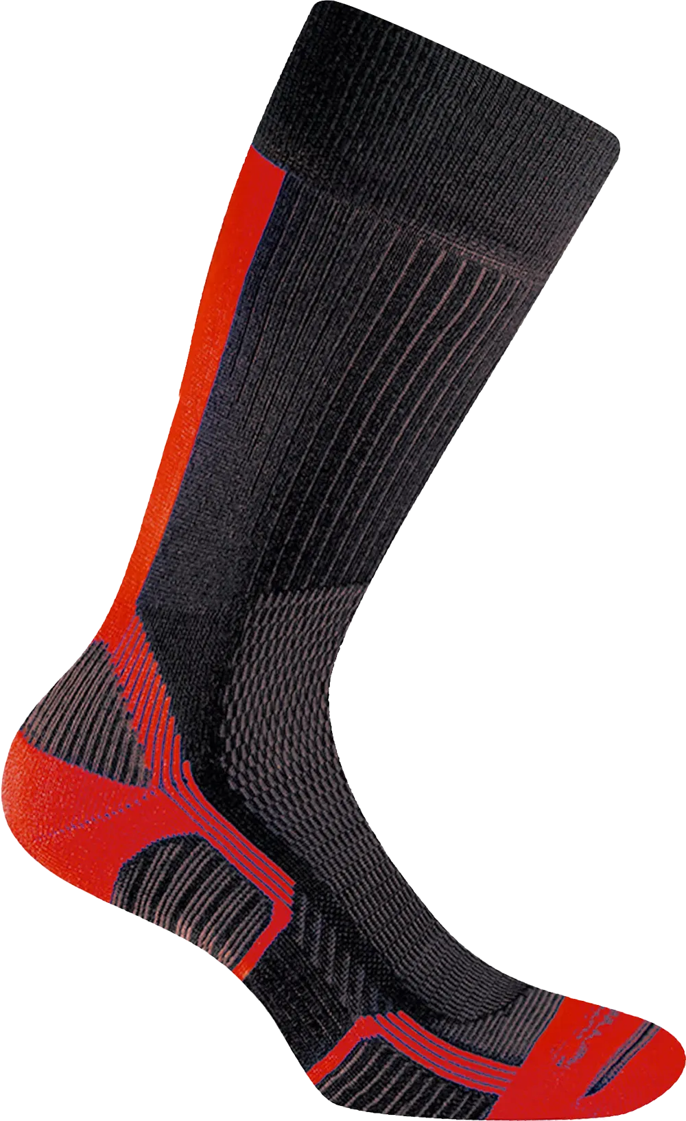 Calze Trekking Touch Crew - Black/Red