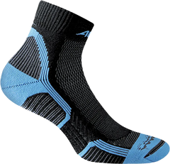 Trekking Touch Socks Quarter - Black/Turquoise