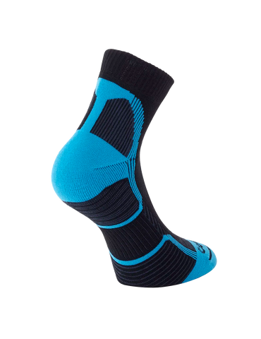 Trekking Touch Socks Quarter - Black/Turquoise - Hover