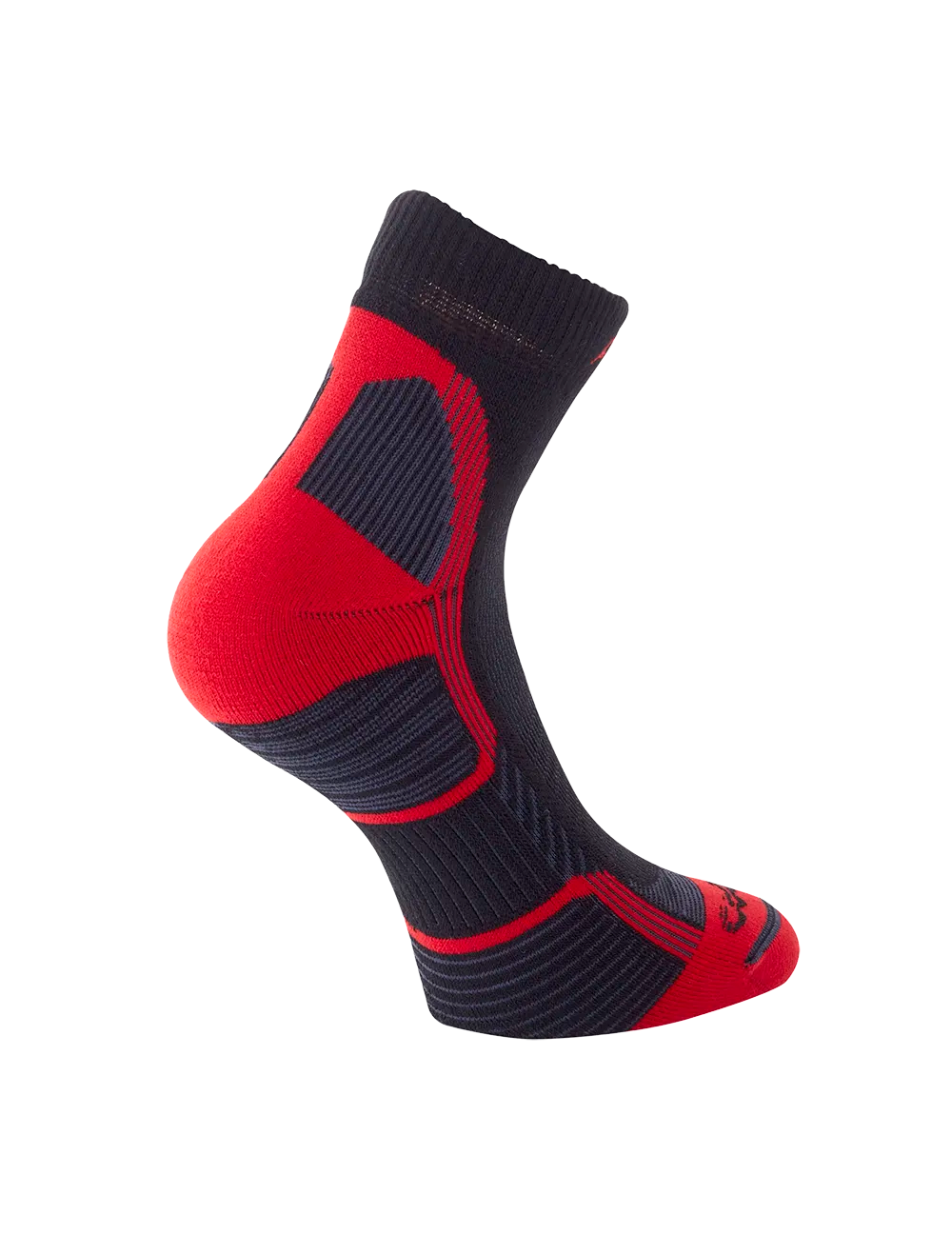 Calze Trekking Touch Quarter - Black/Red