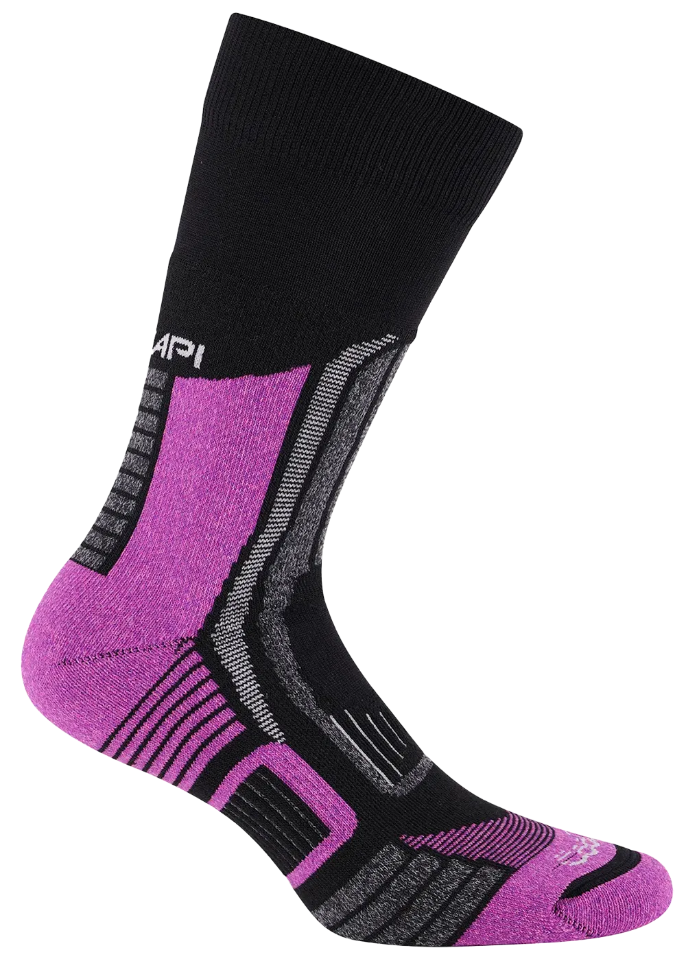 Trekking Ultralight Socks Crew - Black/Fuxia