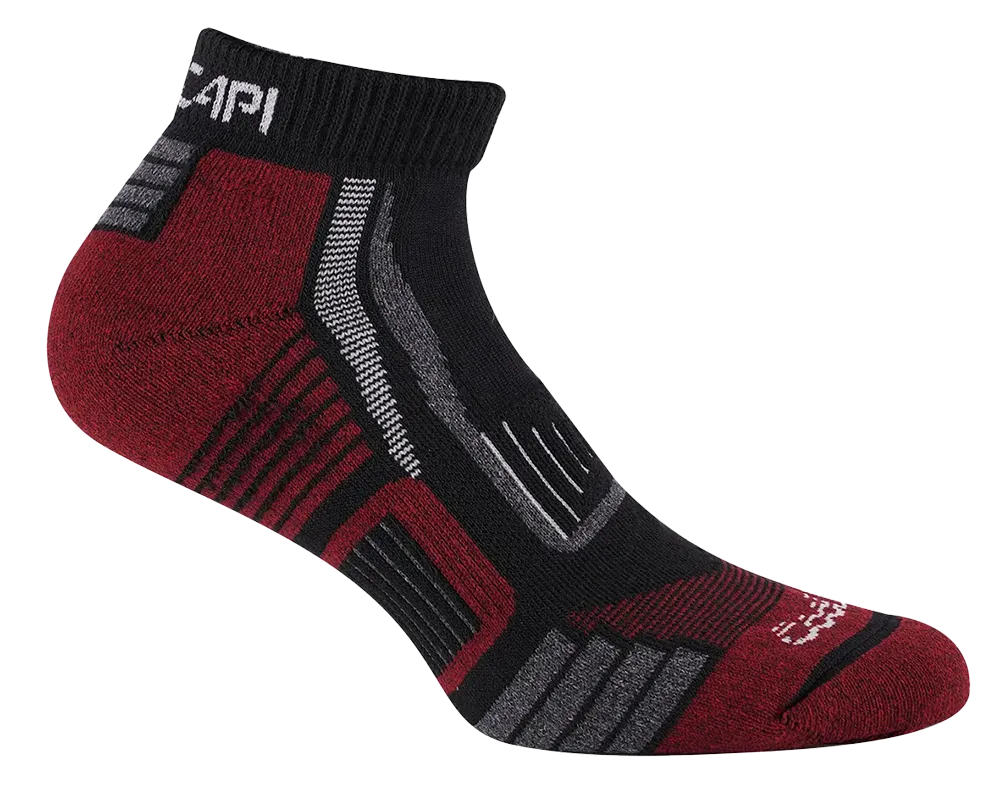 Calze Trekking Ultralight Quarter - Black/Red