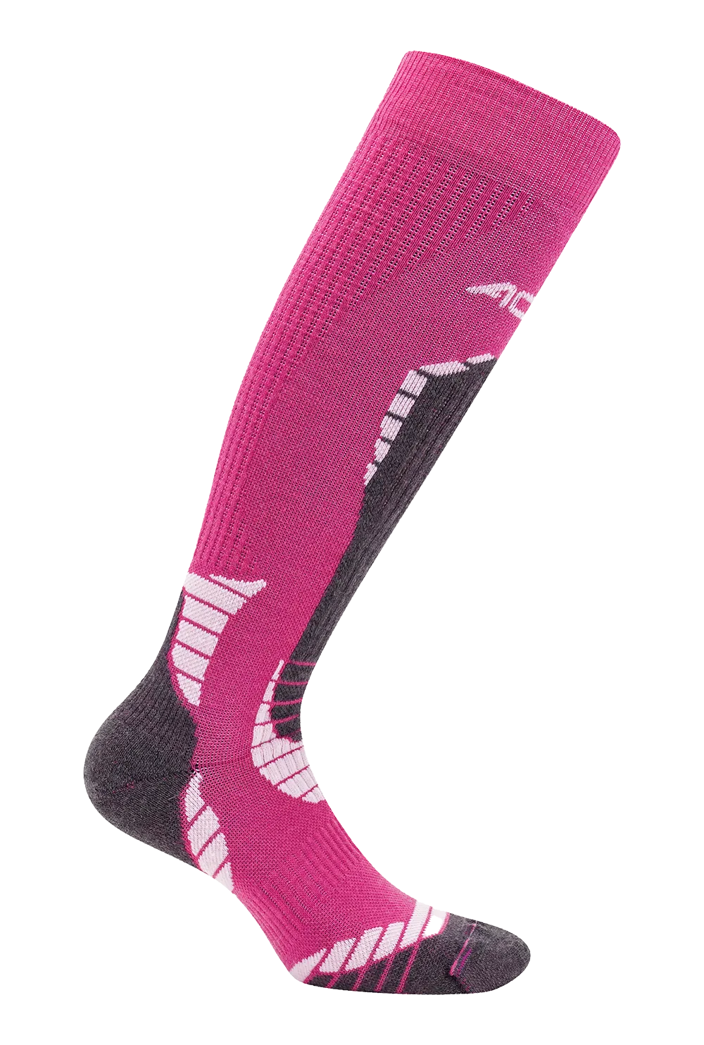 Ski Wool Socks - Fuxia/Anthracite