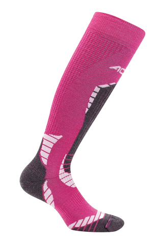 Ski Wool Socks - Fuxia/Anthracite