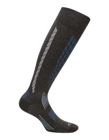 Ski Cashmere Socks - Iron/Blue