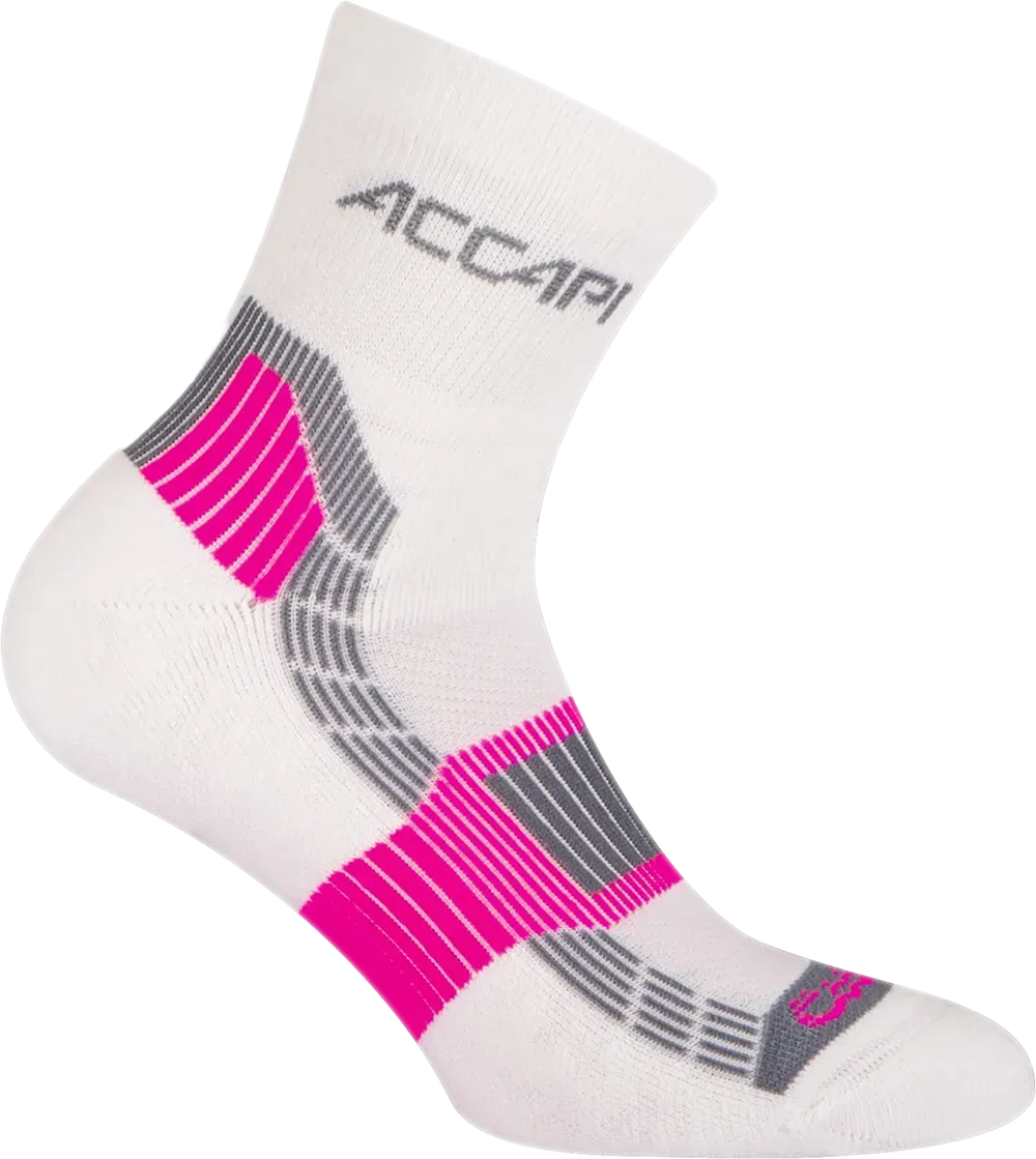 Running Socks - White/Fuxia Fluo