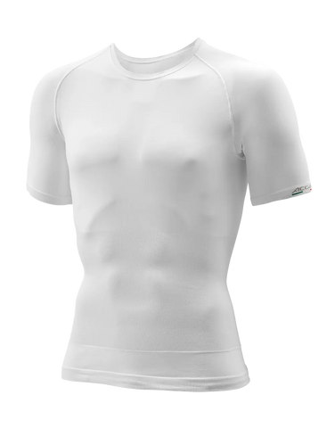 Men's Back Support Short Sleeve Shirt BODYGUARD - White