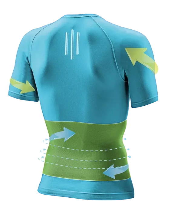 Men's Back Support Short Sleeve Shirt BODYGUARD White – Accapi