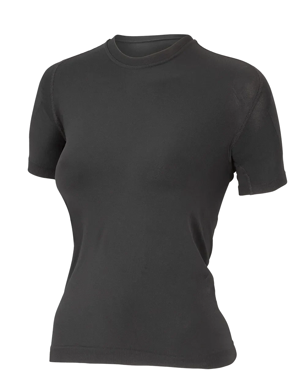 Damen Kurzarm-Shirt mit Schulterunterstützung BODYGUARD - Schwarz