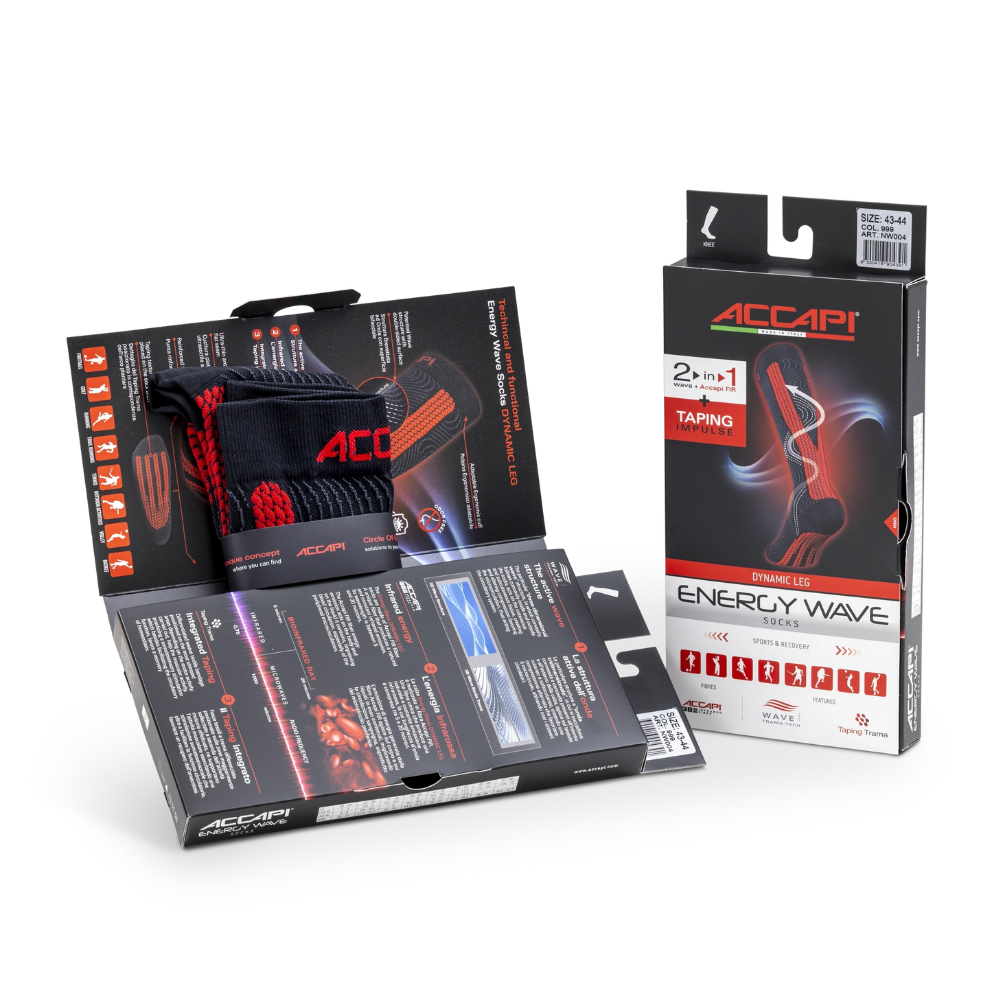 ENERGY WAVE Socks - Dynamic Leg Black