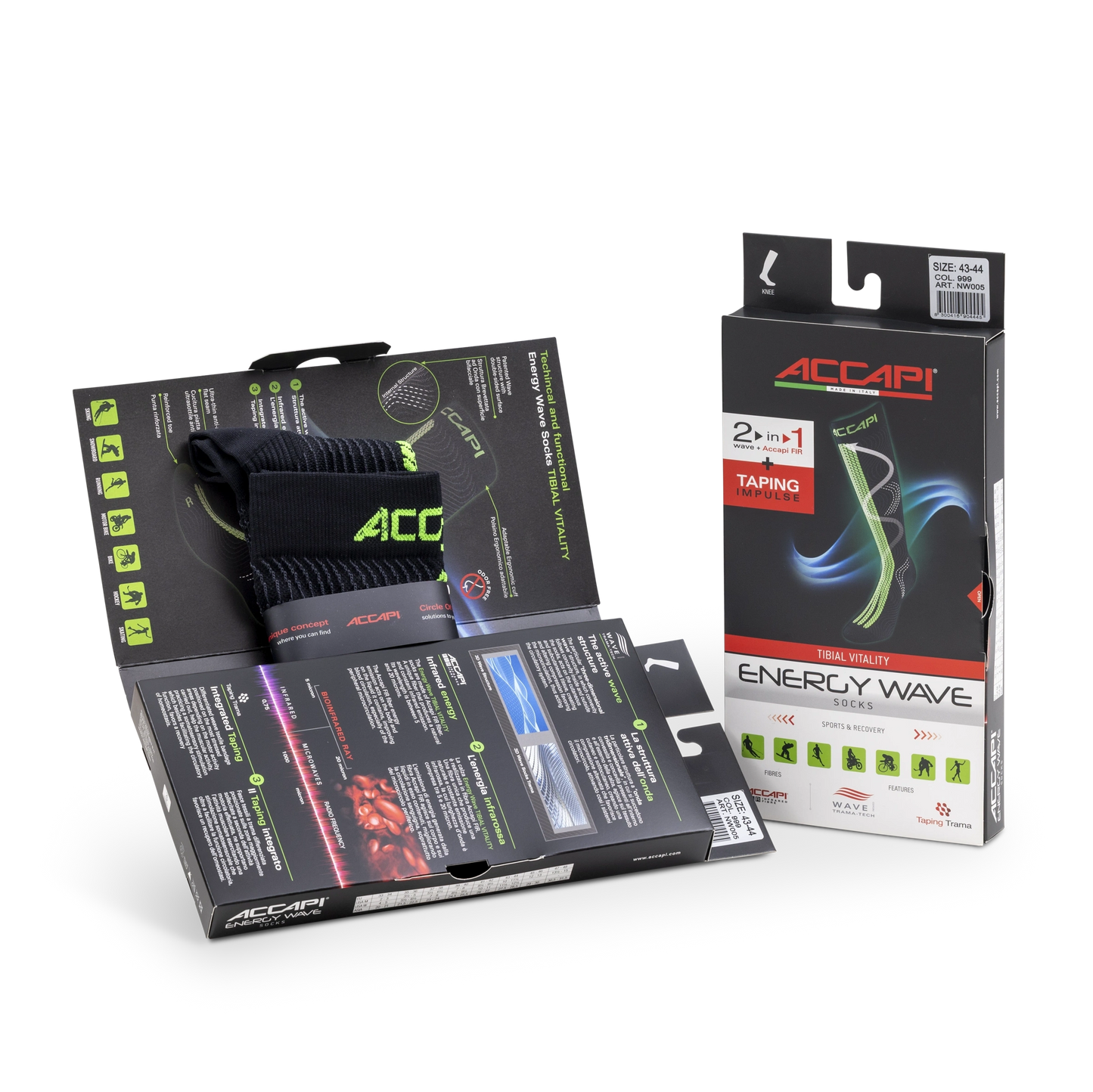 ENERGY WAVE Socks - Tibial Vitality Black