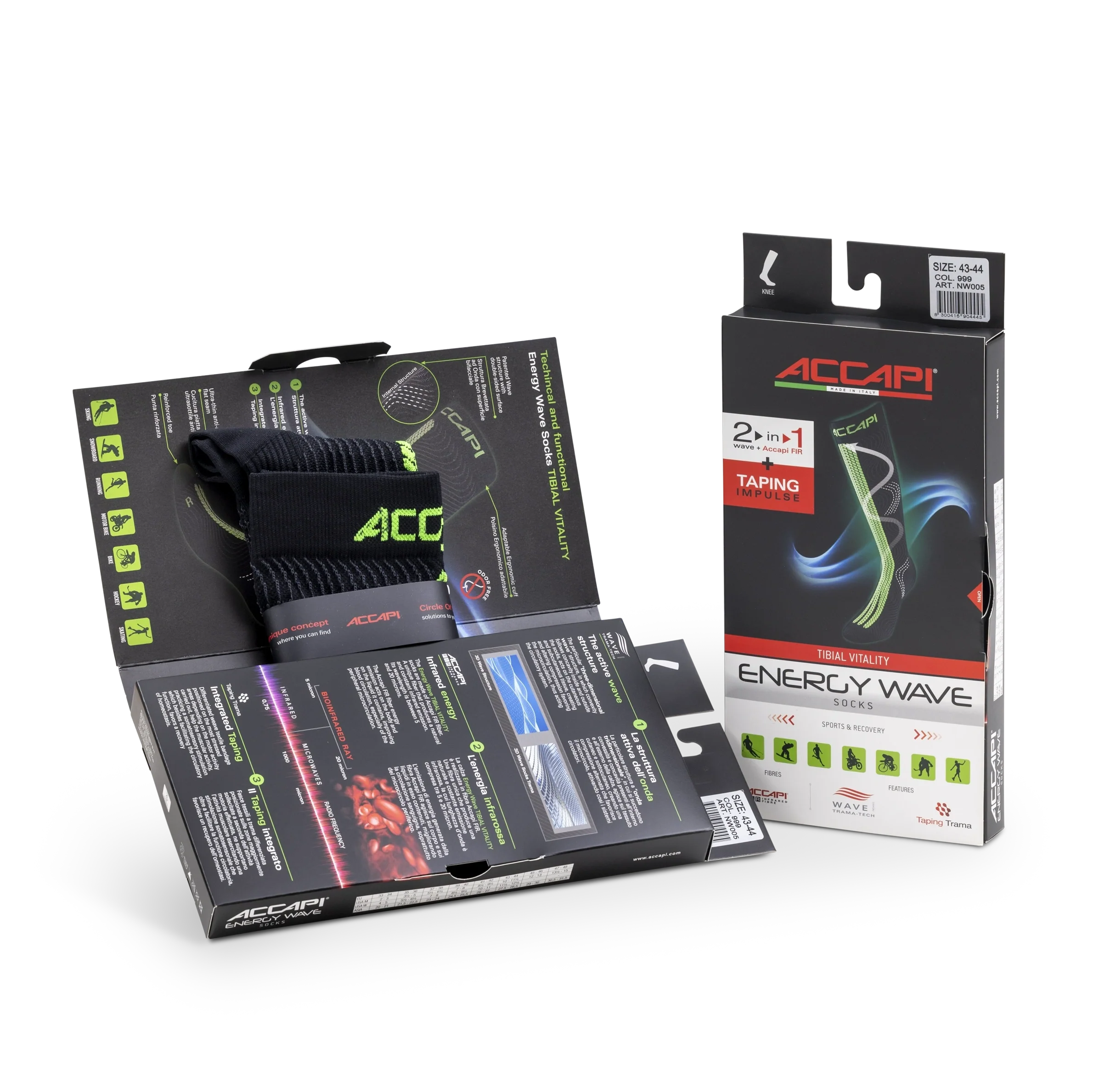 ENERGY WAVE Socks - Tibial Vitality Black