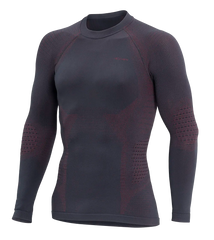 Men's Long Sleeve Shirt POLAR BEAR - Black/Red