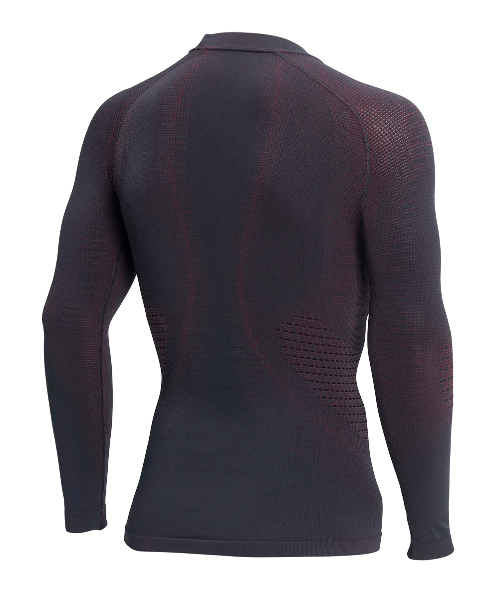 Men's Long Sleeve Shirt POLAR BEAR - Black/Red