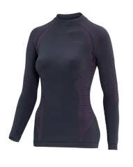 Women's Long Sleeve Shirt POLAR BEAR - Black/Cyclamen