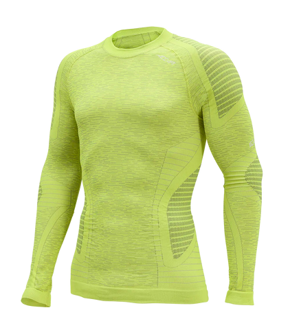 Men's Long Sleeve Shirt ERGOCYCLE - Yellow Fluo/Silver