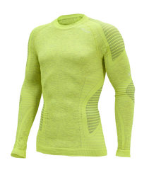 Men's Long Sleeve Shirt ERGOCYCLE - Yellow Fluo/Silver